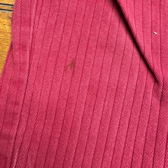 Forenza Women's reddish Pink Pinstripe Corduroy Pants High Waisted Straight Leg‎ - Picture 2 of 8